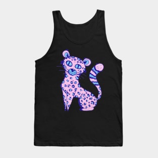 Pink Jungle Leopard Cat in Acrylic (no background) Tank Top